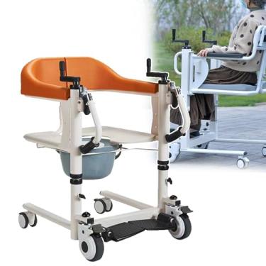 Imagem de CHONGHAN Elevador De TransferêNcia De Paciente Multifuncional,Cadeira De Banho De Banheiro Cadeira De Rodas De TransferêNcia Para Idosos,Abertura E Fechamento De 180 ° / Altura AjustáVel