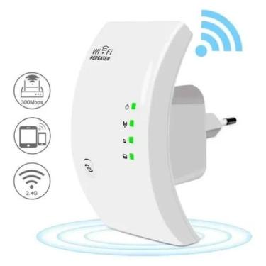 Imagem de Repetidor Wifi Sinal Wireless Branco Amplificador Extensor - Repeater