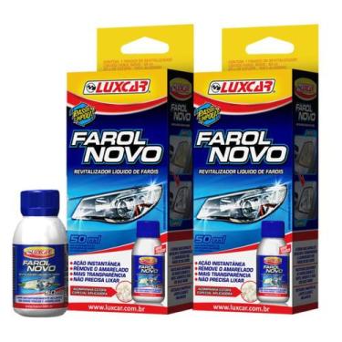Imagem de 02 limpa farol revitalizadores líquido lentes novo luxcar 50ml