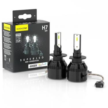 Imagem de Lampada Super Led H7 6000K 6400 Lumens Code New Generation - TechOne