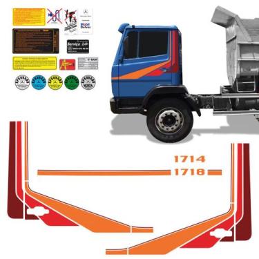Imagem de Kit Faixa Caminhão Mercedes Benz 1714 1718 Lateral/ Frontal - SPORTINO