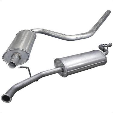 Imagem de Kit Escapamento Abafador + Silencioso Pick-up Uno 1.3 88 91 - ScapJá