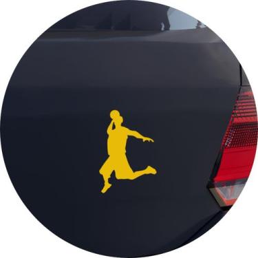 Imagem de Adesivo de Carro Basquete Enterrada Handeball - Cor Azul - Melhor Ades