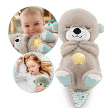Imagem de Brinquedo de Pelúcia lontrinha, lontrinha musical,Urso Coala para o Bebê, Pelúcia Fofinha Soneca Lontra Hora De Dormir Que Respira,Brinquedos de pelúcia que respiram,