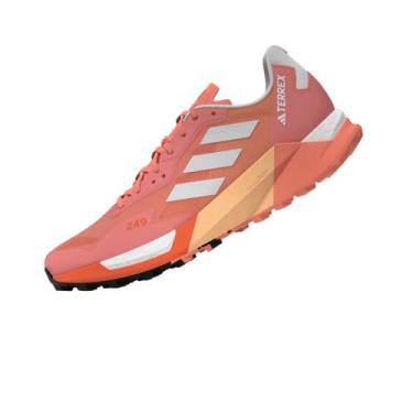 Imagem de adidas Tênis de corrida feminino Terrex Agravic Ultra, Coral Fusion/branco cristal/impacto ou, 34