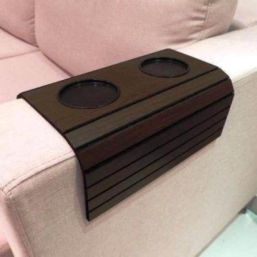 Imagem de Kit com 2 Esteiras Com Porta Copos Para Braço De Sofá