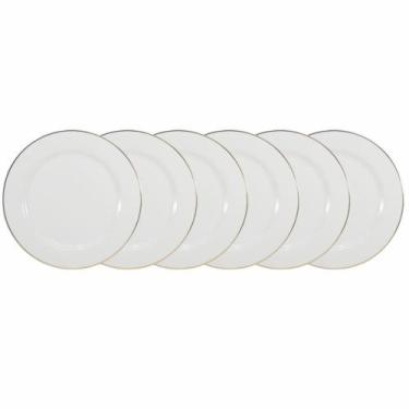 Imagem de Conjunto de Pratos Rasos 06 Peças Itamaraty Ouro Schmidt