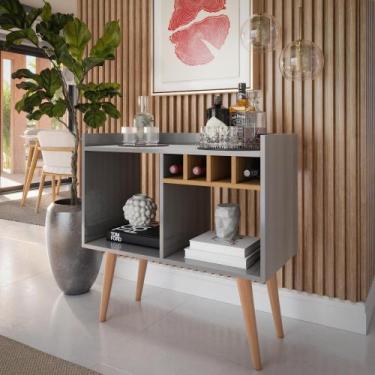 Imagem de Buffet Aparador Bar Elegante e Cantinho do Café em um Só Móvel - Cinza