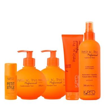 Imagem de Kit K.Pro Profissional Petit Kids Shampoo Condicionador Leave-in Pomad