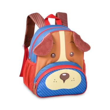 Imagem de Mochila Costas Infantil Creche Pets Cachorrinho Clio 2025 Vermelha - C