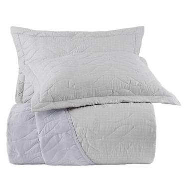 Imagem de Cobreleito Altenburg Toque Acetinado Casal Play Gris Cinza 3 Peças - 4