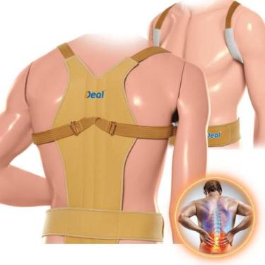 Imagem de Colete Corretor Postural Alinha Coluna Ergonômico Tamanho M - Ideal Pr