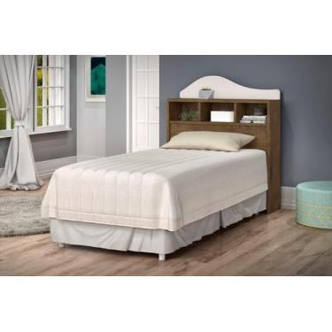 Imagem de Cabeceira Para Cama Box Solteiro IRLA Com Nichos Para Objetos de Decor