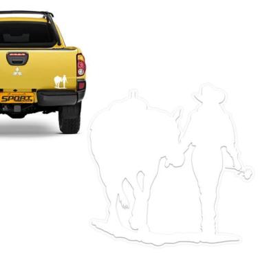 Imagem de Adesivo Country Cavalo Cowboy Casal Sertanejo Decorativo - SPORTINOX, 