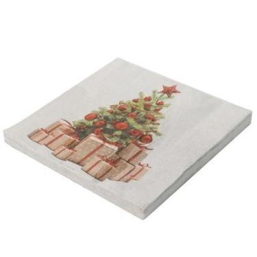Imagem de Guardanapo de Papel Folha Dupla Presentes de Natal 32x32 cm Silver Fes