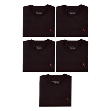 Imagem de Kit 5 Camisetas Brasa Pica Pau Bordado Reserva Mini, 06, Preto