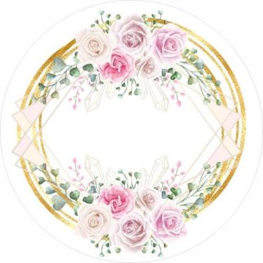 Imagem de Painel Festa Redondo Veste Fácil 1,50m Flores - Fadrix