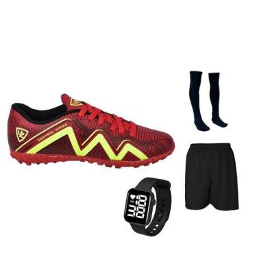 Imagem de Chuteira Society Control Speed Adulto Juvenil Sosaite Gramado Sintétic