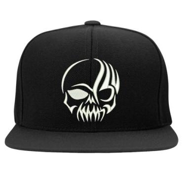 Imagem de Boné Bordado Rock Skull Caveira - HIPERCAP