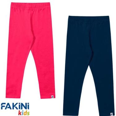 Imagem de Kit 2 Calça Legging Feminina Calça Infantil Juvenil Algodão - Kamylus,