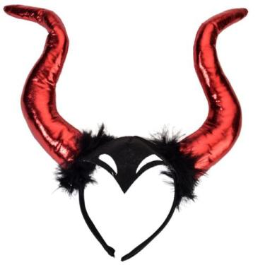 Imagem de Tiara Chifre Malévola Cosplay Fantasia Halloween Carnaval - CIM TOYS, 