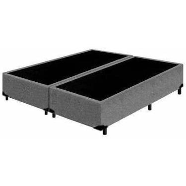 Imagem de Cama Box Base Queen Bi-Partida Suede 158 X 198cm - Genki Kenko, PRETO