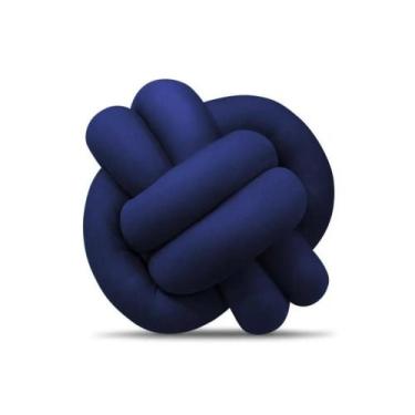 Imagem de Almofada Nó Nozinho Escandinavo  Decoração Luxo - Gabi Flor , Azul Mar