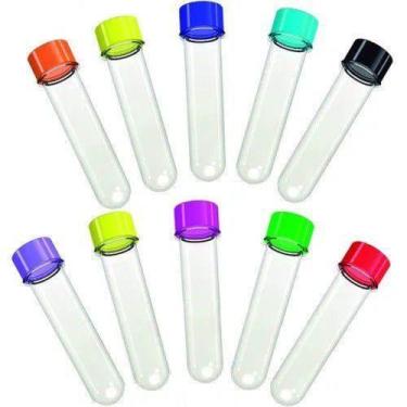 Imagem de Tubo de Ensaio  verde claro 13cm - 10 unidades - Extra Festas