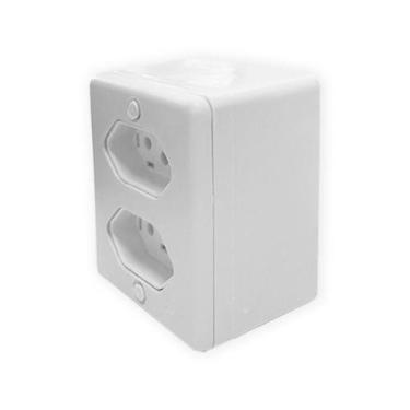 Imagem de Tomada dupla 20A 2 Pino + Terra 250V Sobrepor Ilumi