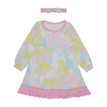 Imagem de Vestido Manga Longa Tie Dye com Babado - Big Bless, 1