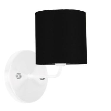 Imagem de Arandela Branca De Cupula Cilíndrica Preta - MARRYLUZ