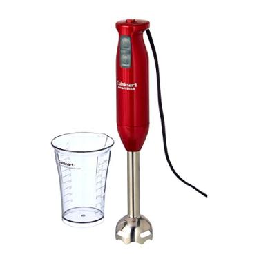 Imagem de Cuisinart, Liquidificador manual de imersão de 200 watts vermelho metálico CSB-75MR Smart Stick 2 velocidades, 35,5 cm