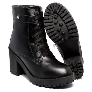 Imagem de Bota Botinha Coturno Para Mulheres Salto Alto Feminino - J.rei Calçado