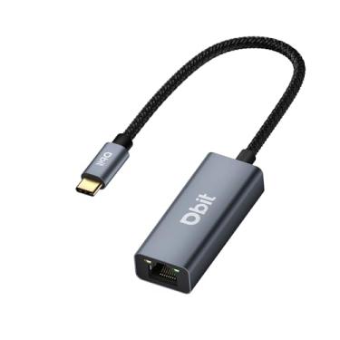 Imagem de DBIT Adaptador Ethernet USB C para 10/100/1000Mbps, adaptador de rede LAN Ethernet Gigabit RJ45 para tipo-C (Thunderbolt 4/3), Plug and Play, compatível com MacBook Pro, iPad Pro, Surface, Dell XPS e
