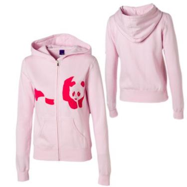 Imagem de Enjoi Lã feminina Fuzzy Panda com zíper, rosa, grande