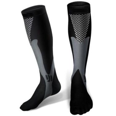 Imagem de Meias alta compressão alivio das dores cano alto treino 1par - SWG, 35