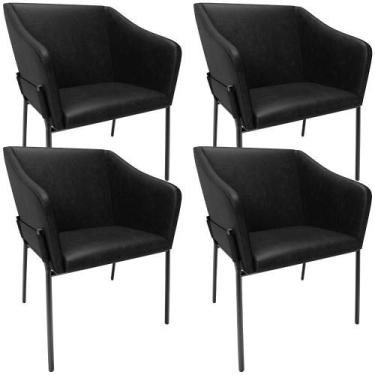 Imagem de Kit 4 Cadeiras Para Sala de Jantar Estar Living Olívia L02 material si