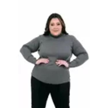 Imagem de Blusa segunda pele plus size  estilosa confortavel - KGENTE, Cinza, G2