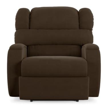 Imagem de Poltrona do Papai Sala de Cinema Reclinável Kylie Elétrica Botão com Led USB Veludo Marrom G23
