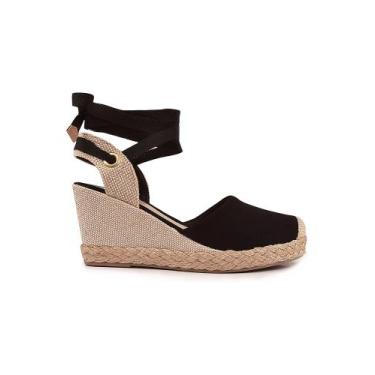 Imagem de Anabela Espadrille de Amarrar Feminina Sandália Clássica Casual Macera
