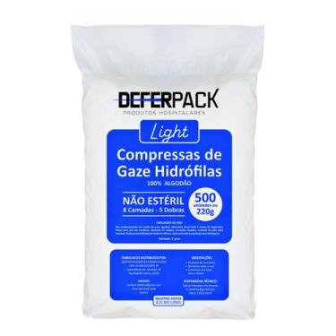Imagem de Compressa de Gaze Hidrófila Premium 1000 Unidades 440 Gramas - Deferte