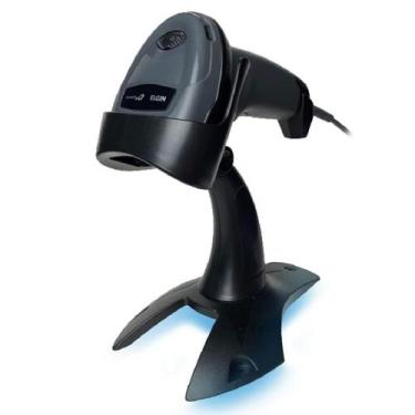 Imagem de Leitor de Código de Barras Com Suporte Elgin BR520 1D e 2D Cinza e Pre