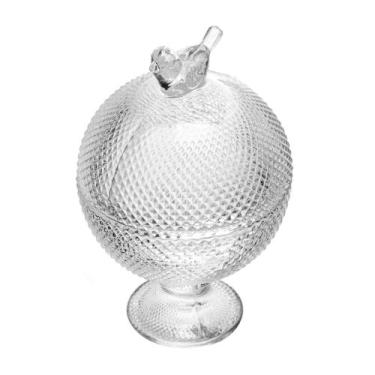 Imagem de Potiche Cristal com pé Bird 8,5x13cm transparente - WOLFF