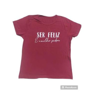 Imagem de blusa básica de viscolycra t-shits - PHS ATACADO, Bordô, G