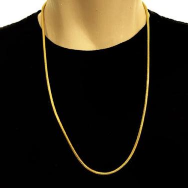 Imagem de Cordão Corrente Masculino 3mm Rabo De Rato Banho Ouro 18k - ALRA SEMIJ