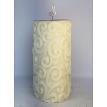 Imagem de Vela Artesanal Aromática - Terra Santa Aromas , Bambu, Branco