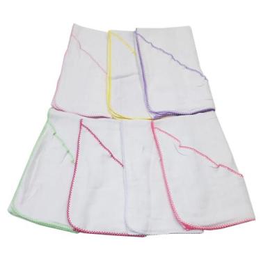 Imagem de Kit 5 Toalha Fralda Bebê Quadriculada 68x78cm Com Capuz - Dugu, Femini