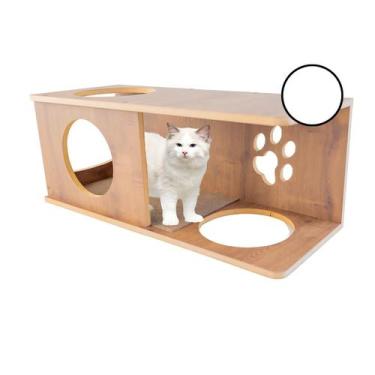 Imagem de Nicho G Para Gato 1peça LAMINADO - BT WOOD, BRANCO