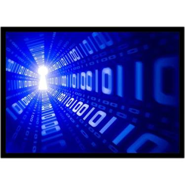 Imagem de Quadro Decorativo Informática Tecnologia Binário Computação Lojas Sala