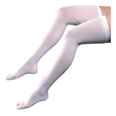 Imagem de Meia Antitrombo 7/8 Aes AGH 18Mmhg Pé Aberto Compressão Pós Cirurgica 